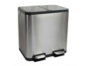 Maul Abfalleimer Cycle 20 + 20 l, Schwarz/Silber