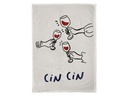 Chic Mic Geschirrtuch Cin cin Schwarz/Weiss
