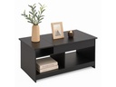 relaxdays Couchtisch Lift-Top 110 x 50 cm Schwarz