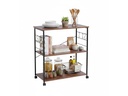relaxdays Küchenwagen 87 x 80 x 40 cm Schwarz/Braun