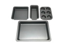 relaxdays Backformen-Set 4-teilig Anthrazit