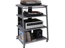 relaxdays TV-Möbel Hifi-Regal 78 x 61 x 52 cm Grau