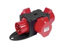 STEFFEN Verteiler CEE16/5 16 A 400 V schwarz rot