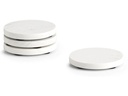 Zeller Present Glasuntersetzer Marmor Weiss/Grau 9.5 cm, 4 Stück