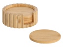 Zeller Present Glasuntersetzer Set Bambus Ø 12 x 4.7 cm, 6-teilig
