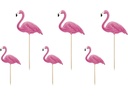 Partydeco Kuchen-Topper Aloha Flamingos 1 Stück, Pink