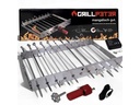 GRILLPETER Schaschlik-Spiessdreher für 11 Spiesse mit USB-Motor