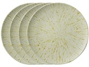 Arthur Krupp Speiseteller Golden Ray 4 Stück,Beige/Gold