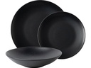 Lunasol Speiseteller Basic Schwarz Mat 12-tlg.