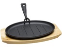 Nouvel Hot Plate mit Holzunterteller 34 x 18 x 5 cm
