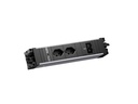 Bachmann Einbausteckerleiste STEP ALU 2xT13 90° 1xUSB C/C 45W schwarz