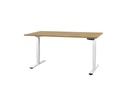 Contini höhenverstellbarer Bürotisch 1.6 x 0.8 m Eiche/Weiss