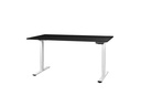 Contini höhenverstellbarer Bürotisch 1.6x0.8 m Schwarz/Gestell weiss