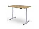 Contini höhenverstellbarer Bürotisch 1.8 x 0.8m, Eiche/Metall weiss