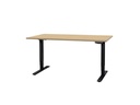 Contini höhenverstellbarer Bürotisch Ahorn/Stahl 160 x 80 cm schwarz