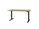 Contini höhenverstellbarer Bürotisch 1.4 x 0.8 m Eiche/Schwarz