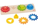 Goki Sortierspiel Formen mit Zahnrädern 30 x 10 x 4 cm, 12 Teile