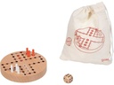 Goki Familienspiel Ludo im Baumwollbeutel Ø 9 cm, 8 Teile