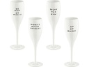 Koziol Sektglas Say It In Style 100 ml, 4 Stück, Weiss