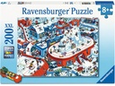 Ravensburger Puzzle Trubel im Winterdorf, 200 Teile