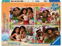 Ravensburger Puzzle Vaiana 2: Abenteuer in Ozeanien 4 x 100 Teile XL