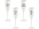 Koziol Sektglas Spruchreif 100 ml, 4 Stück, Weiss
