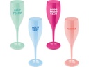 Koziol Sektglas Color Up 100 ml, 4 Stück, Mehrfarbig