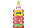 UHU Bastelkleber Glitter Glue Maxi 177 ml Rot