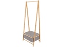 Lumaland Lumaland Kleiderständer aus Bambus 159 x 60 x 45 cm Grau