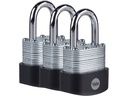 Yale Vorhängeschloss Y125B 40/22 3er-set Silber Stahl
