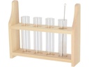 Esschert Design Reagenzglasständer S Holz Glas Braun 24.3 x 6 x 20 cm
