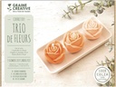 Graine Créative Graine Créative Kerzen-Trio-Set Blumen mit Keramikschale