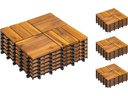 COCON Balkon- und Terrassenplatten Akazie, 4 Pack à 6 Stück