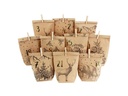 G. Wurm Adventskalender Tüten mit Klammern Waldtiere, 24 Stück