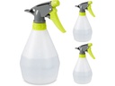 relaxdays Pflanzensprühflaschen, Weiss / Grün, 500 ml, 3 Stück