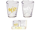 Trendcompany Schnapsgläser Mr & Mrs (2er Set)