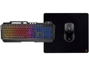 DELTACO Gaming-Tastatur Set GAM-113 V2 3-in-1 RGB Schwarz