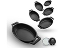 Gusskoenig Eingebrannte oval Mini-Pfanne 6 set