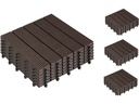 COCON Balkon-& Terrassenplatten Braun, 4 Pack à 6 Stück