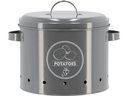 Esschert Design Kartoffel-Vorratsdose Kohlenstoffstahl 5.94 l Anthrazit
