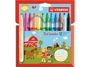 STABILO Trio Jumbo Fasermaler 12er Etui, 3 mm