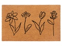 Hanse Home Kokos Line-Art Flowers 70 cm x 40 cm