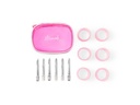 Mermade Klettwickler-Set Rosa 6 Stück mit Clips und Tasche