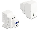 Delock Keystone-Modul 2 Pin Terminalblock zu USB Typ-A-C PD 20 W
