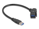 Delock Keystone-Modul USB 5 Gbps Typ-A Buchse 45° zu Typ-A Stecker