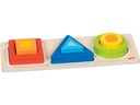 Goki Geo Blocks Formensortierbrett 28 x 10 x 3.5 cm