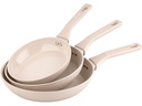 Fackelmann Pfannen-Set 20 / 24 / 28 cm, Beige