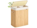 Songmics Bambus-Wäschekorb 100 l, Bambus
