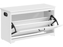 VASAGLE Schuhschrank Weiss, 80 x 30 x 46 cm