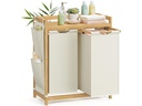 Songmics Wäschekorb 100 l, Weiss
